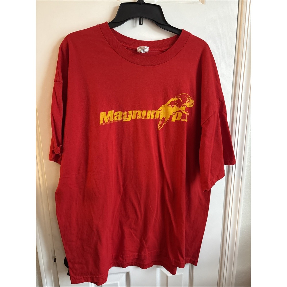 Magnum‎ P.I. Bird Name Plate RED Adult T-Shirt 2XL